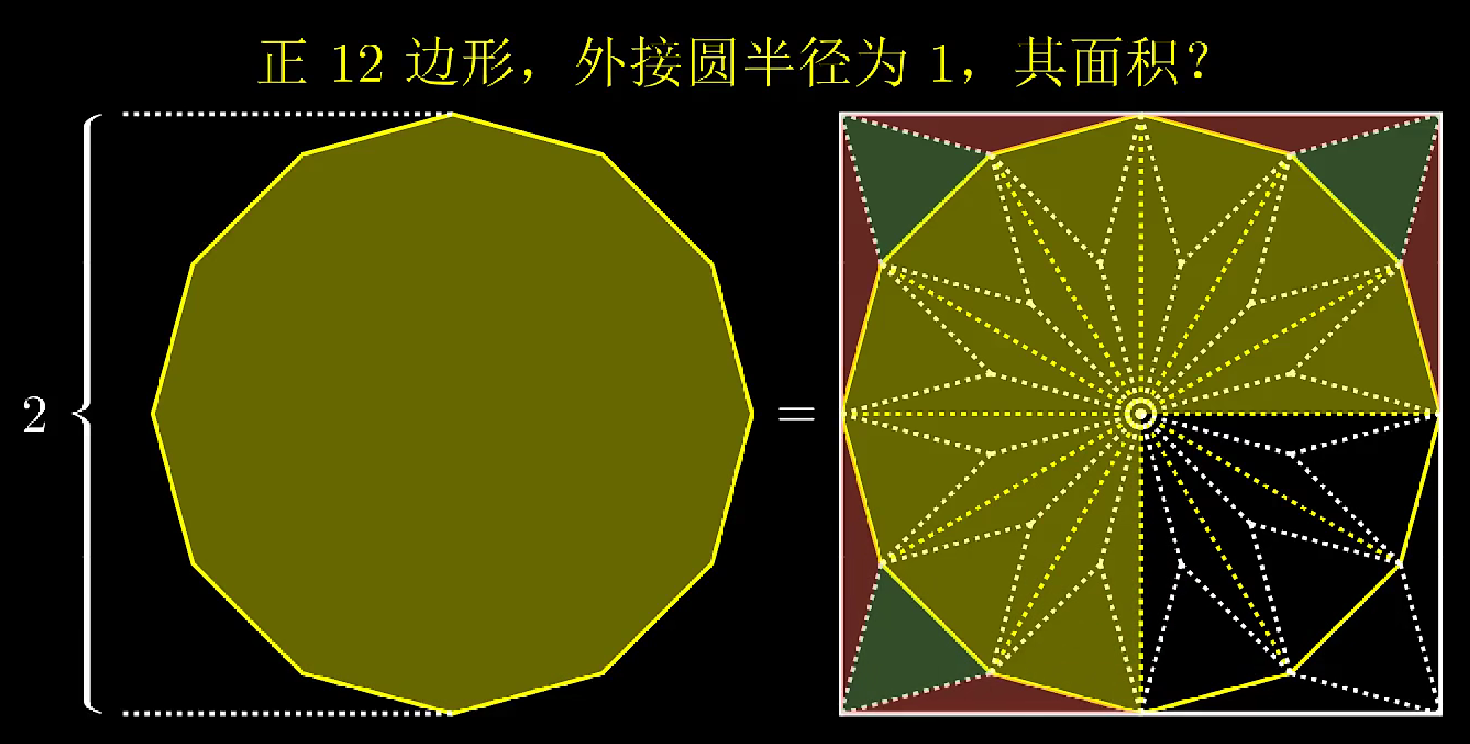 正十二边形面积