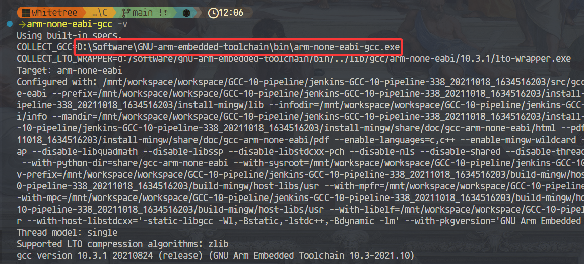 GNU-arm-none-eabi 检查